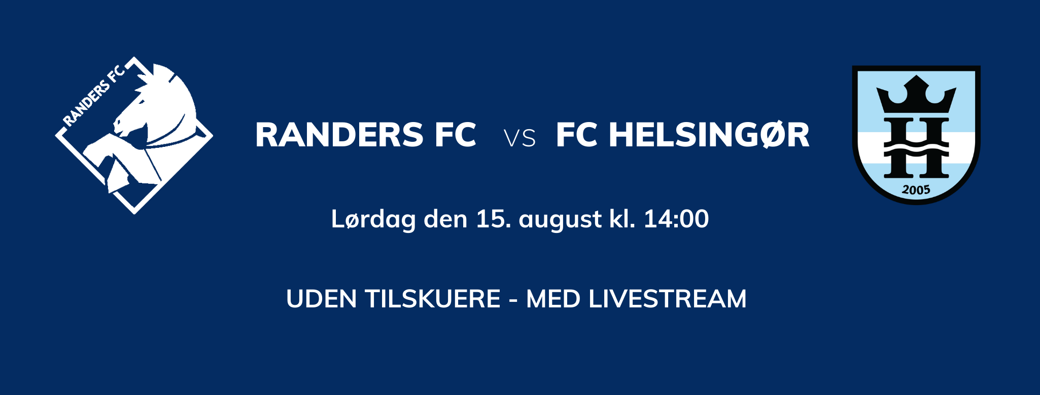 Se lørdagens træningskamp mod Randers gratis via Facebook