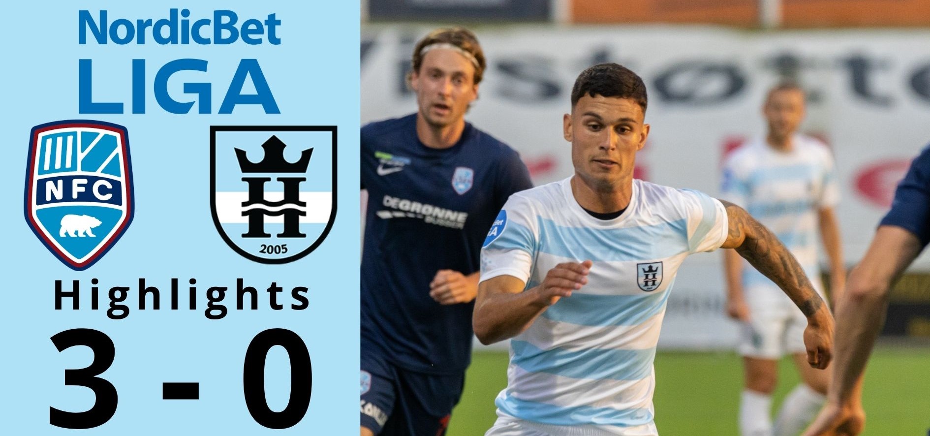 Highlights: Nykøbing FC 3-0 FC Helsingør
