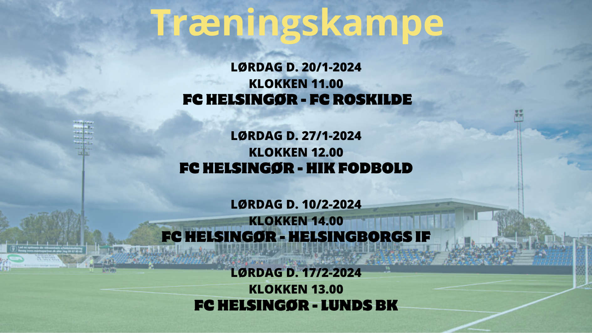 Opstartsprogrammet er fastlagt